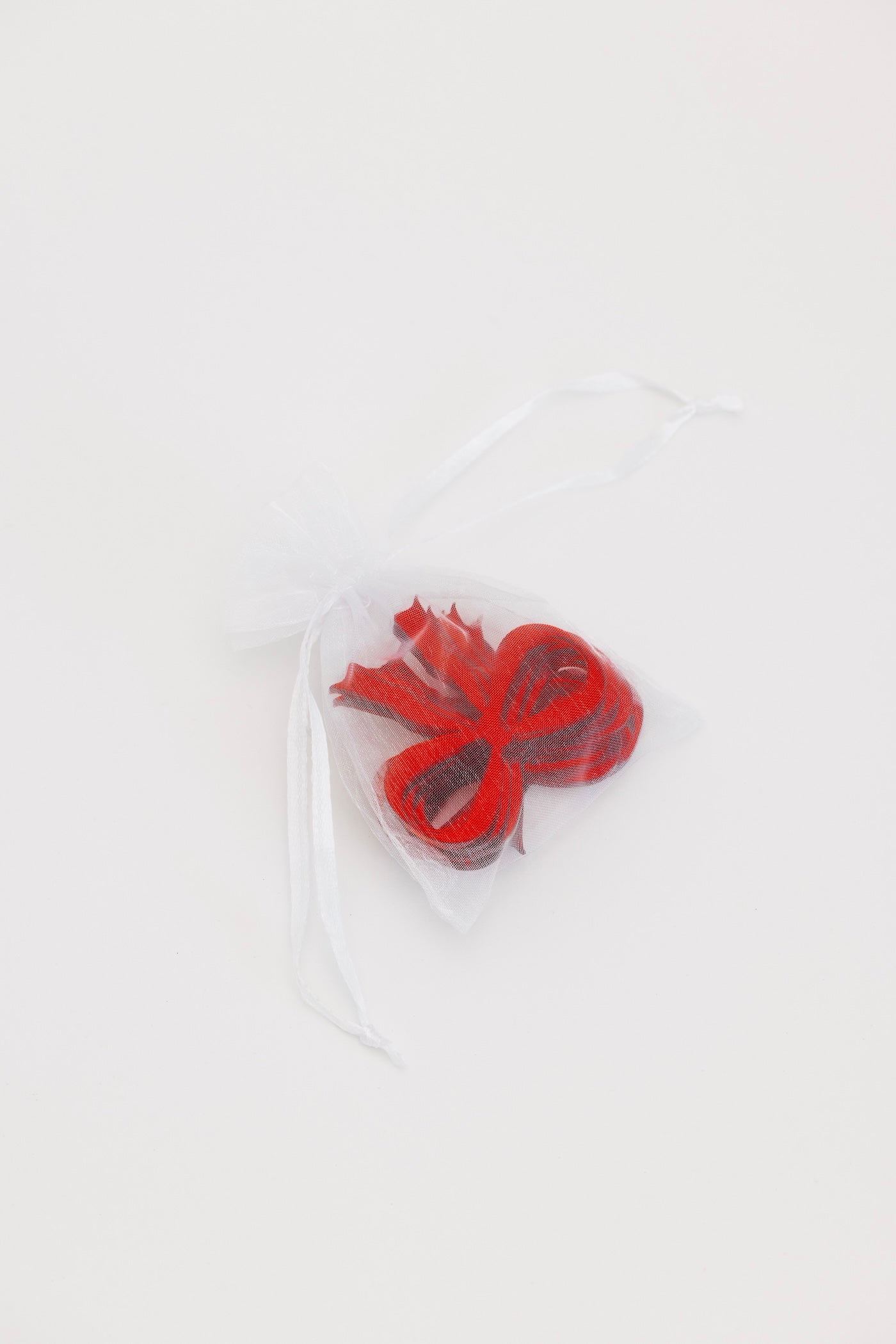 Twice As Nice Bow Cocktail Ornament - Crimson - Set of 8