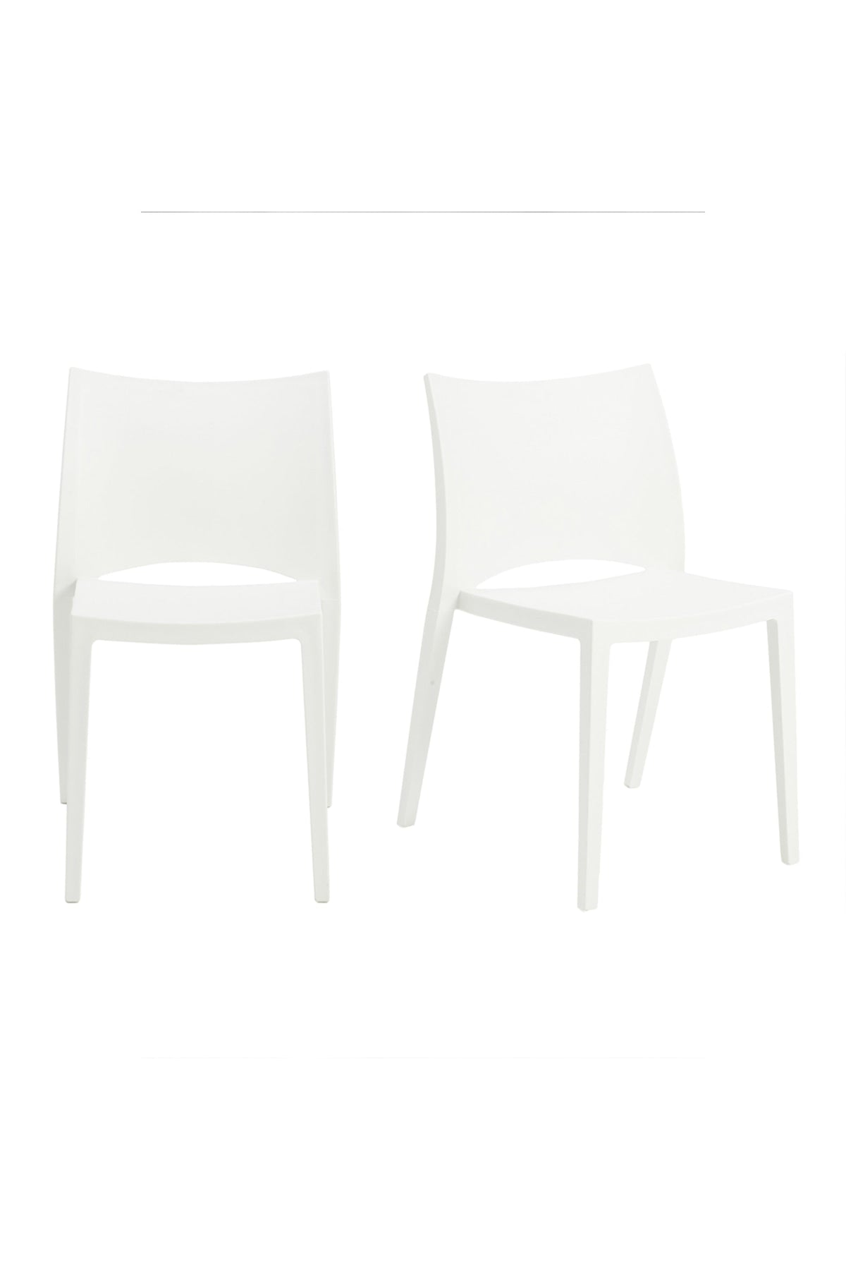 Boman Stacking Chair in White - Set of 2