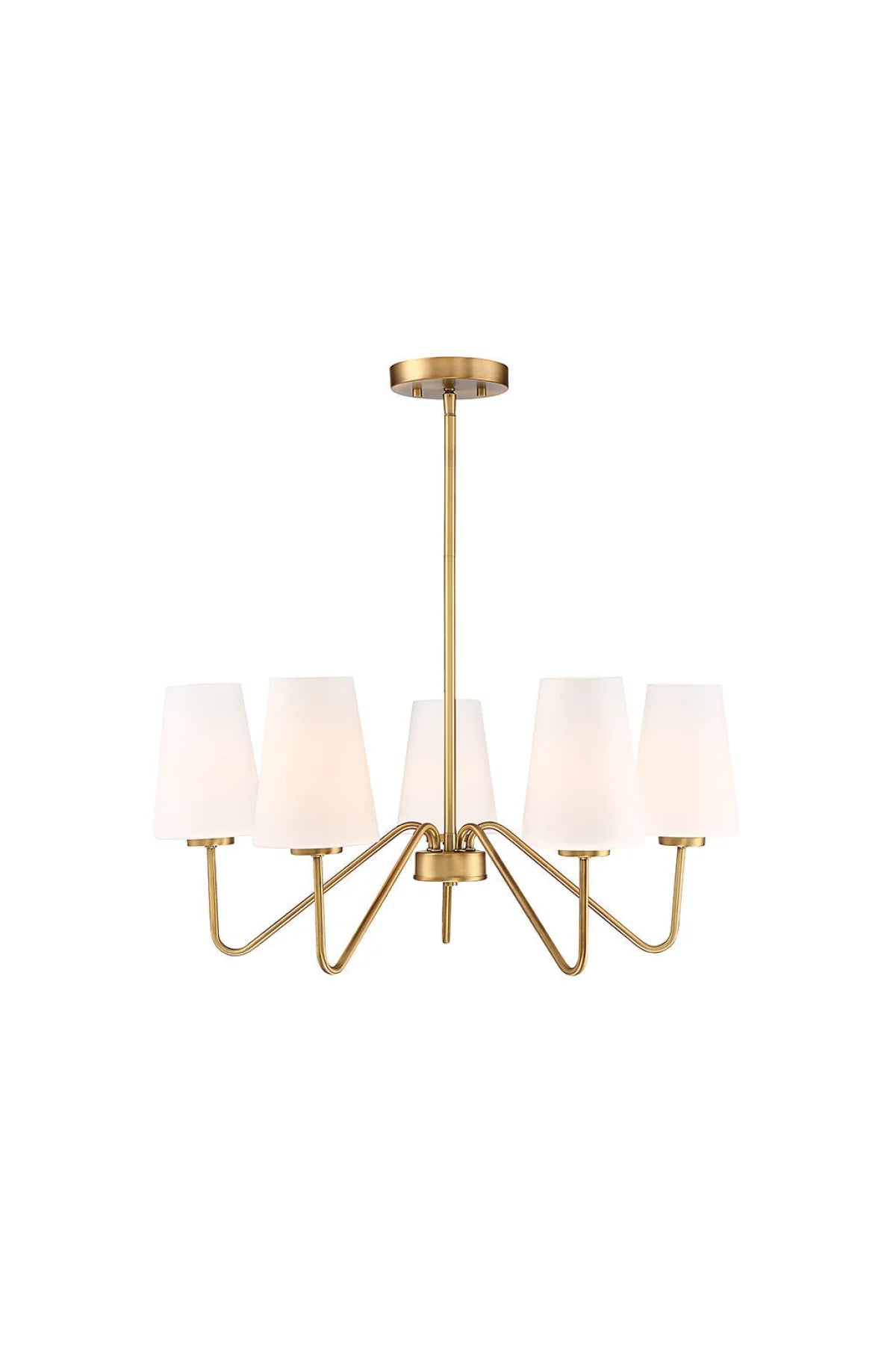 Gracy 5-Light Chandelier - Natural Brass