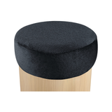 Nimes Velour Fur Ottoman - 3 Colors