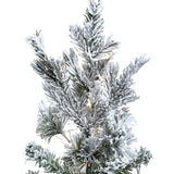 Frostbite Flocked Artificial Pre-Lit Tree