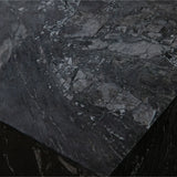 Ark End Table - Black Marquina Marble