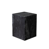 Ark End Table - Black Marquina Marble