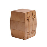 Fargus Leather Stool
