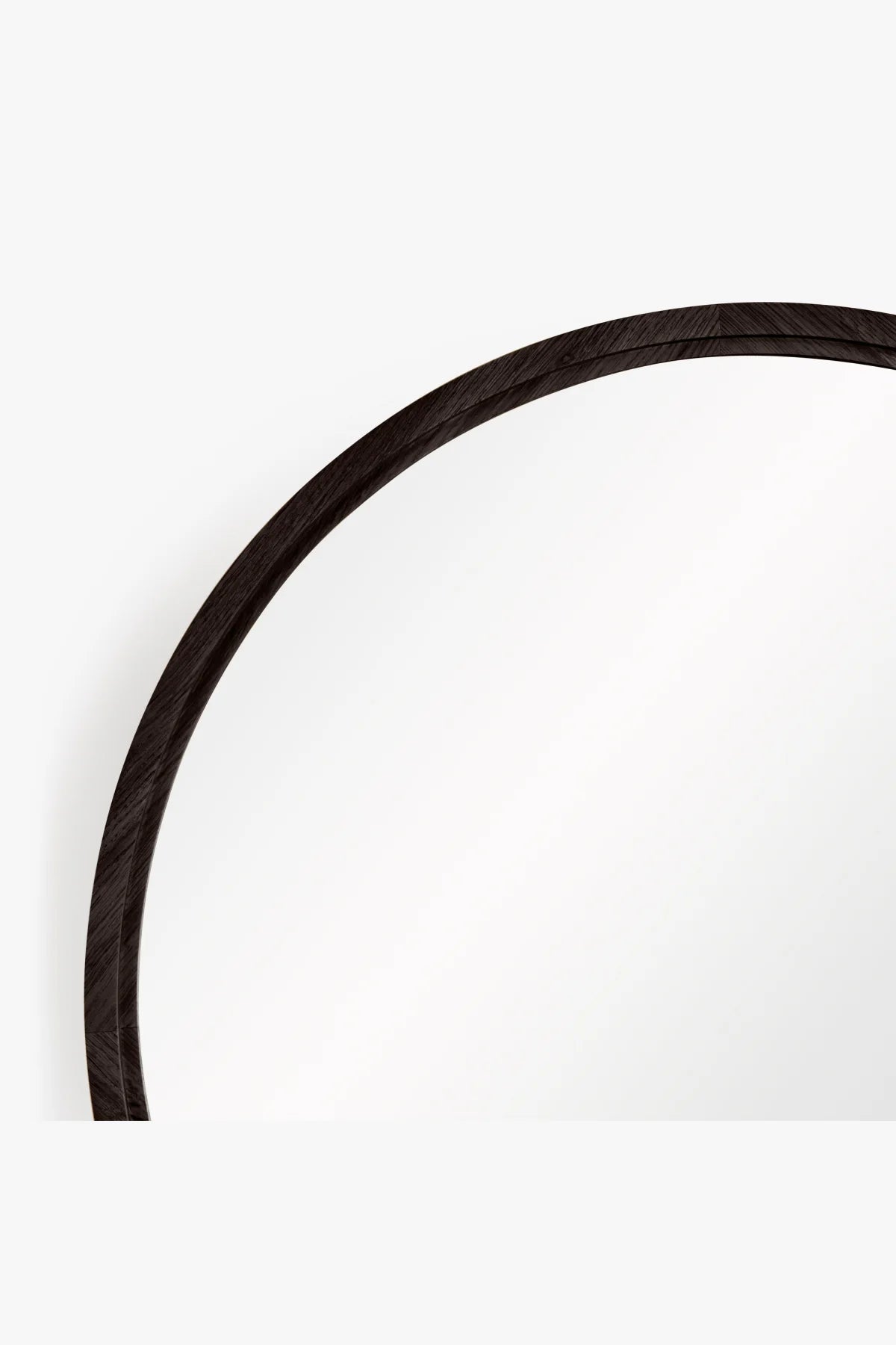 Bennie Round Mirror - Charcoal Oak