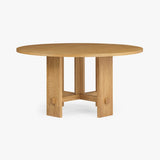 Saguaro Round Oak Dining Table