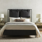 Leigh Upholstered Bed - Ash