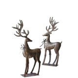 Rustic Metal Reindeer - Set of 2