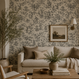 Colette Chinoiserie Graphite Wallpaper
