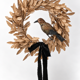 Bay Leaf Wreath with Ribbon - 30" - 2 Colors