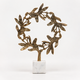 Wreath on Marble Base