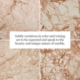 Modern Marble Plinth End Table - Desert Taupe Marble