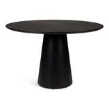 Mona Wooden Round Dining Table - Black