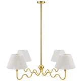 Wave Squiggle 4-Arm Pendant - 2 Finishes