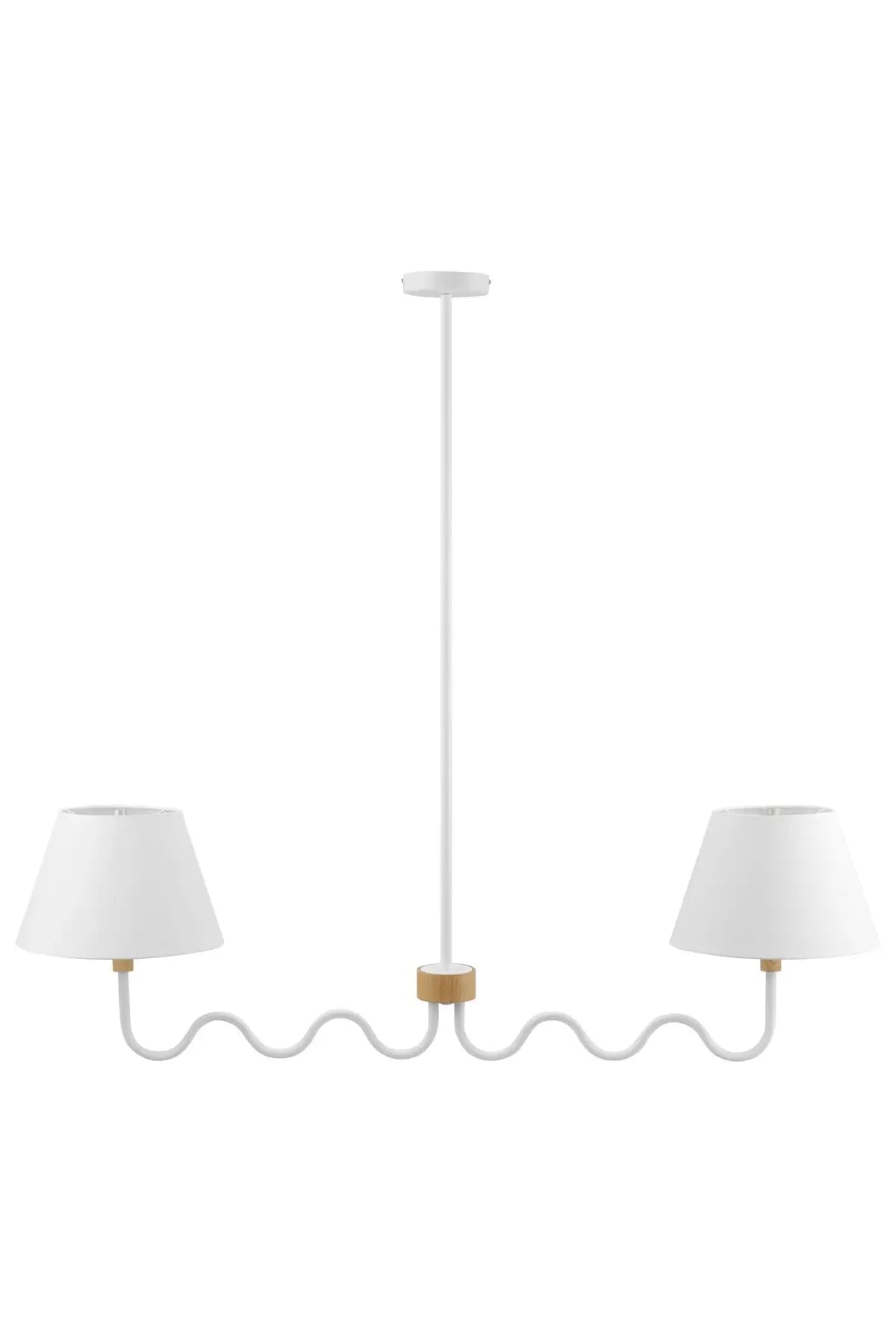 Sunlit Squiggle 2-Arm Pendant Light - Natural White
