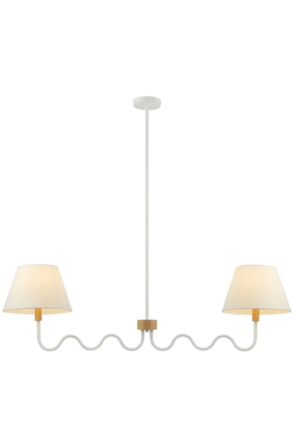 Sunlit Squiggle 2-Arm Pendant Light - Natural White