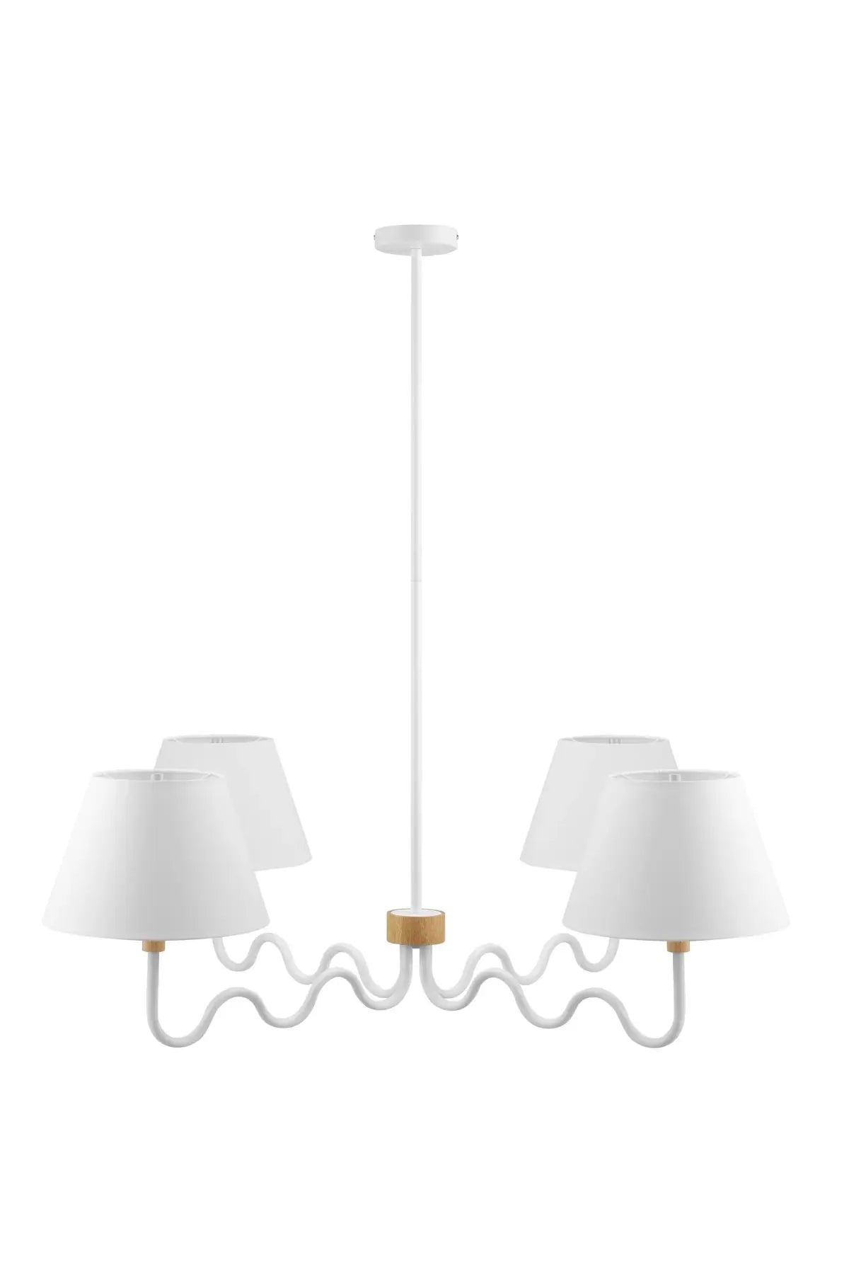 Sunlit Squiggle 4-Arm Pendant Light - Natural White