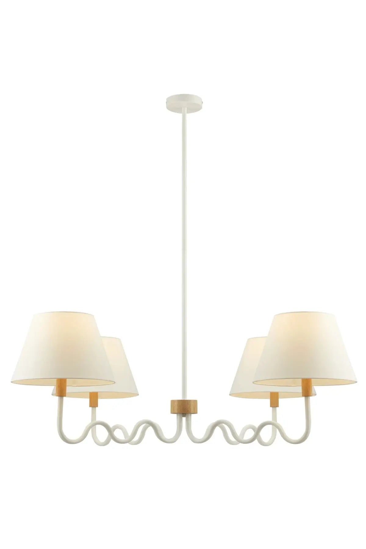 Sunlit Squiggle 4-Arm Pendant Light - Natural White