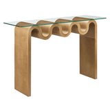 Ondine Glass Top 50" Console Table - Natural