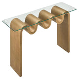 Ondine Glass Top 50" Console Table - Natural