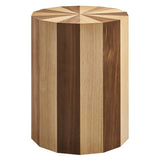 Twirl Two-Toned Side Table - Oak Walnut