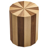 Twirl Two-Toned Side Table - Oak Walnut