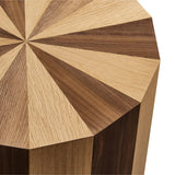Twirl Two-Toned Side Table - Oak Walnut