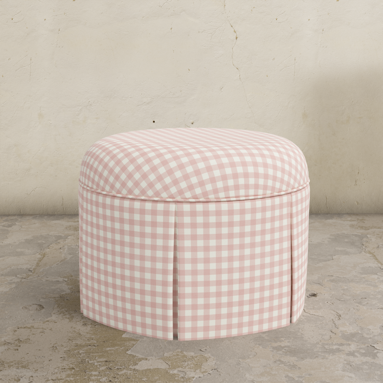 Ely Skirted Ottoman