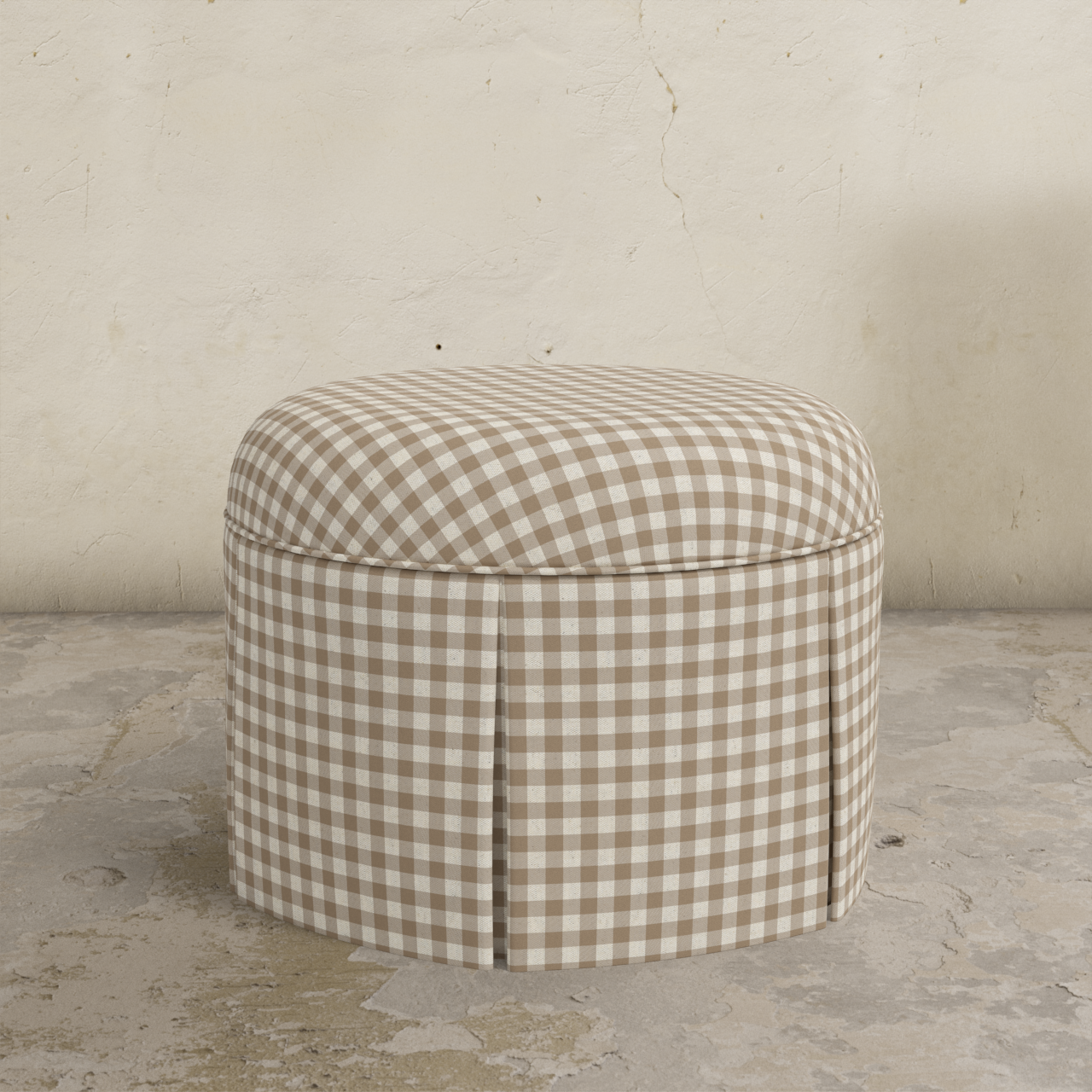 Ely Skirted Ottoman