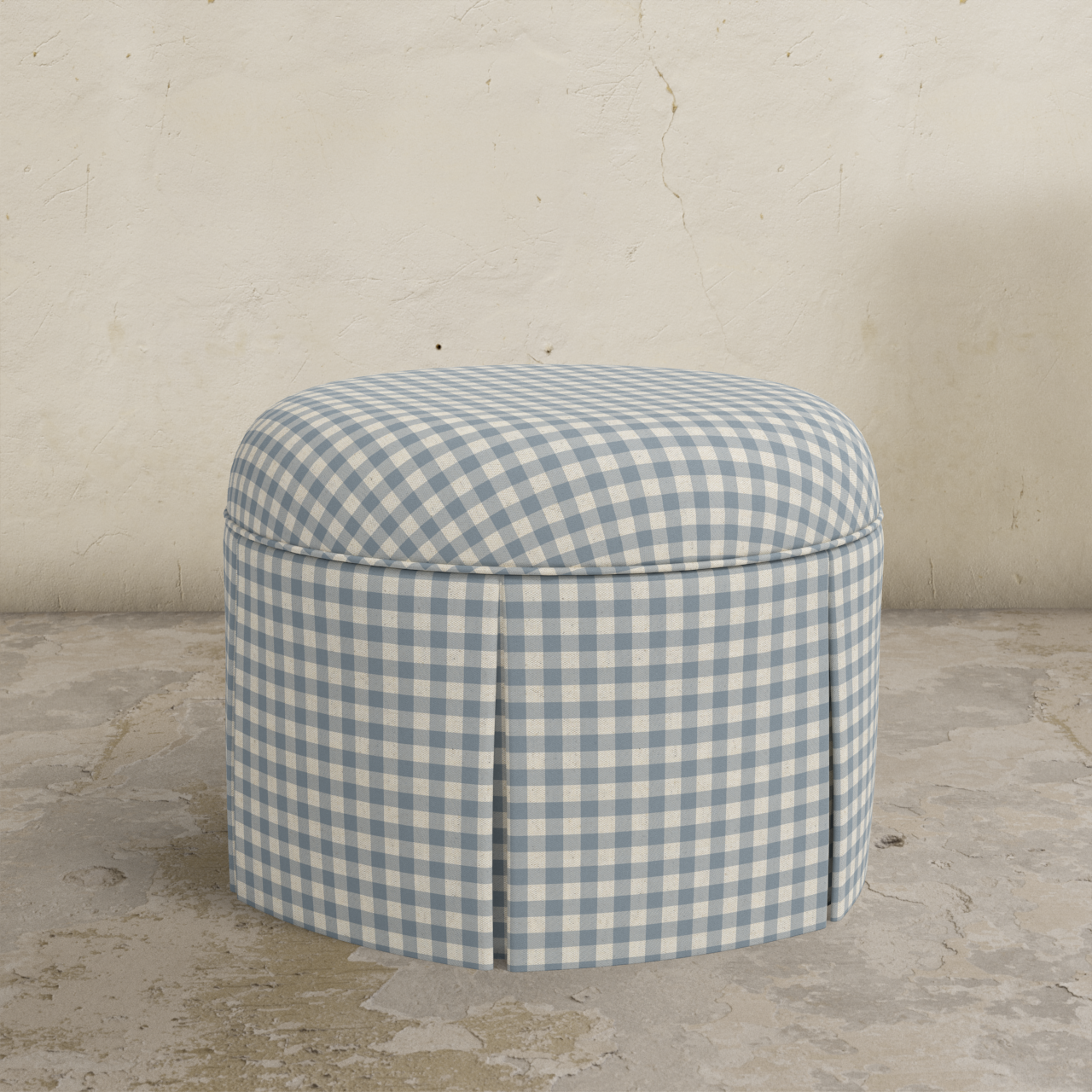 Ely Skirted Ottoman