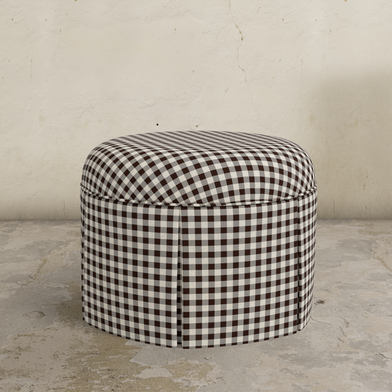 Ely Skirted Ottoman