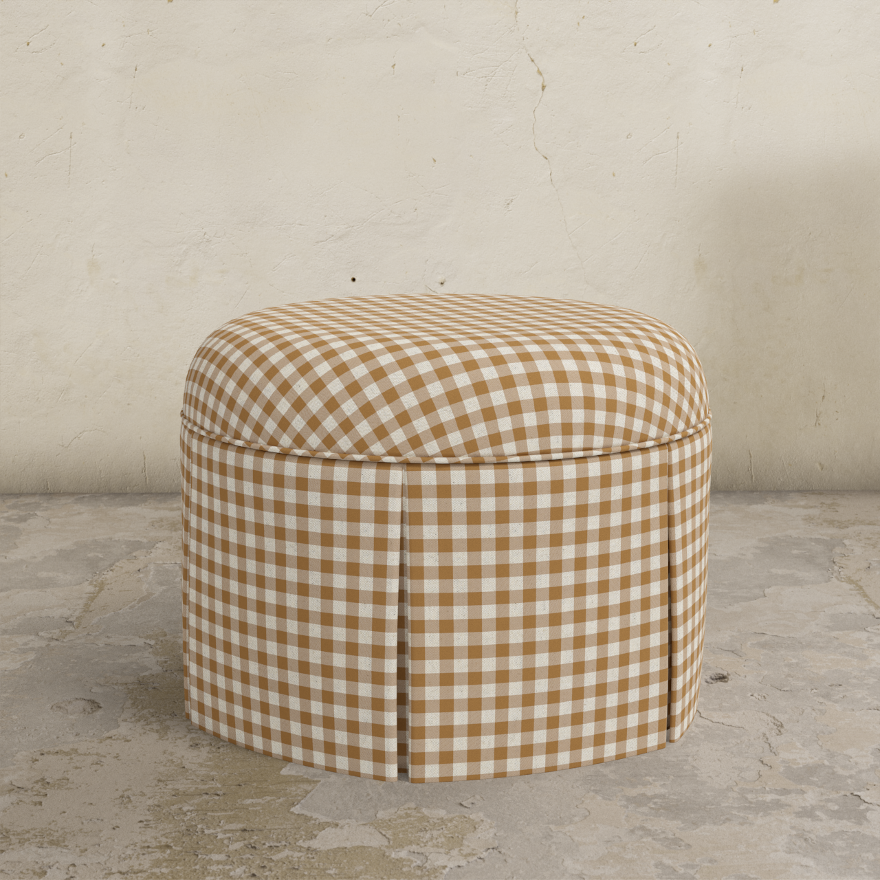 Ely Skirted Ottoman