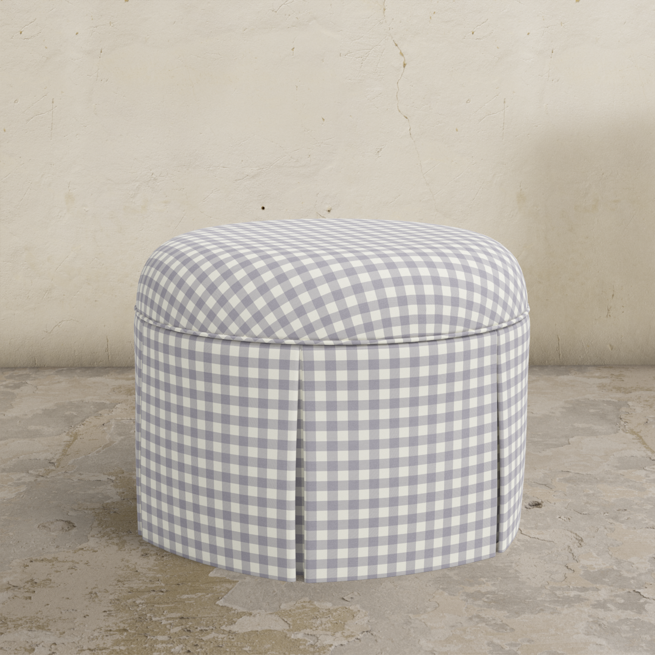 Ely Skirted Ottoman