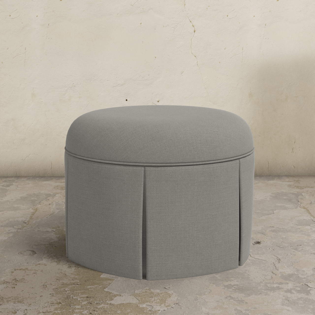 Ely Skirted Ottoman