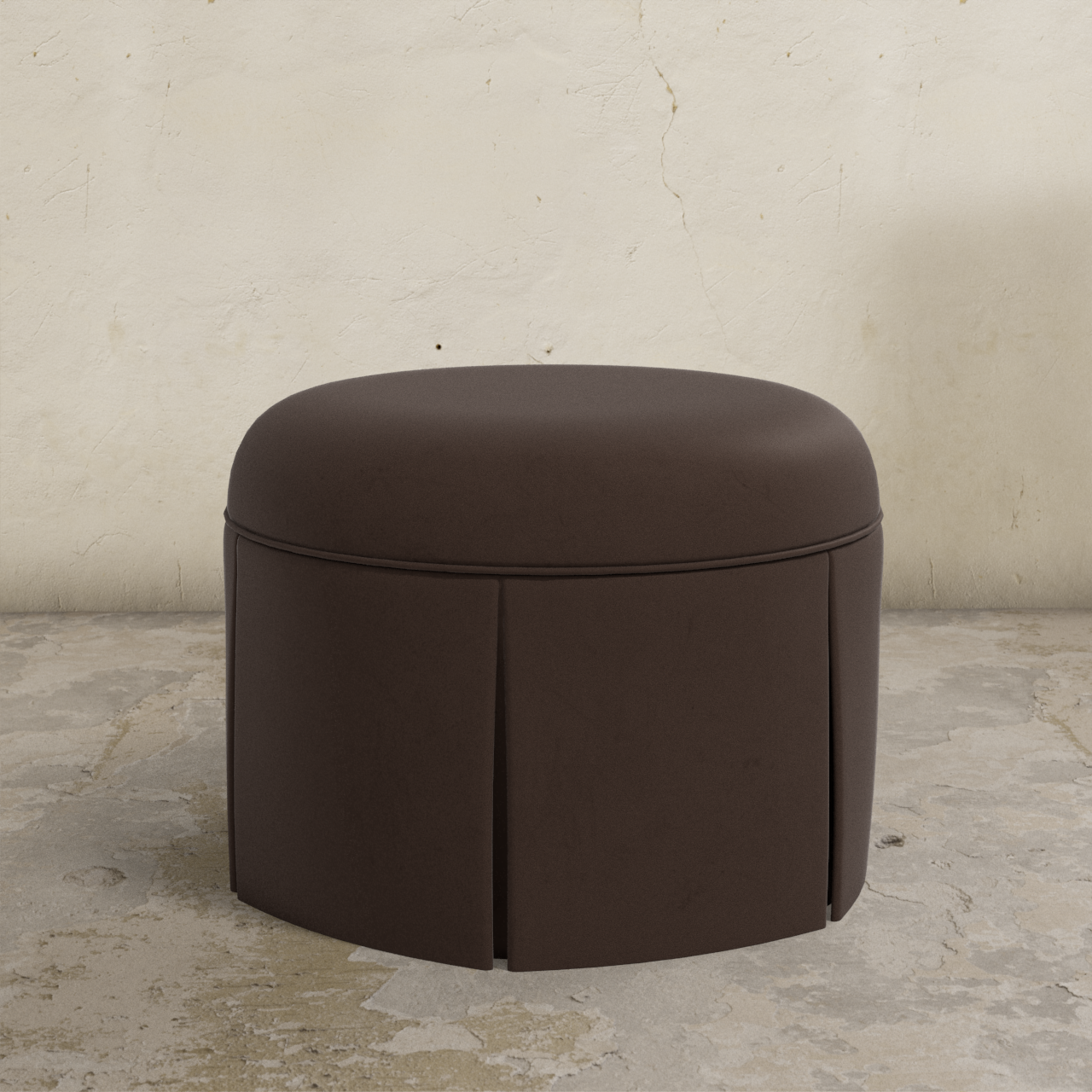 Ely Skirted Ottoman