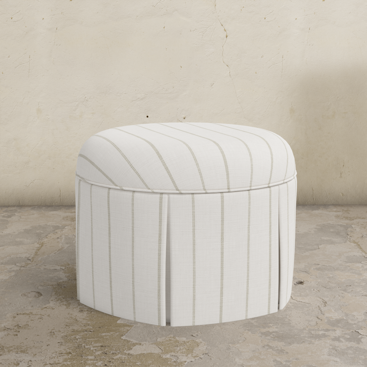 Ely Skirted Ottoman