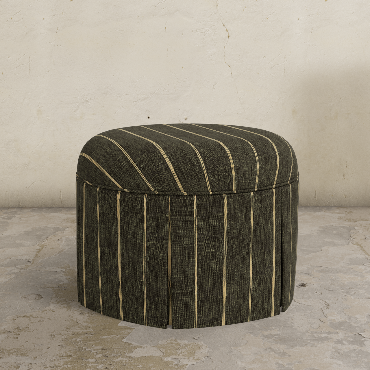 Ely Skirted Ottoman