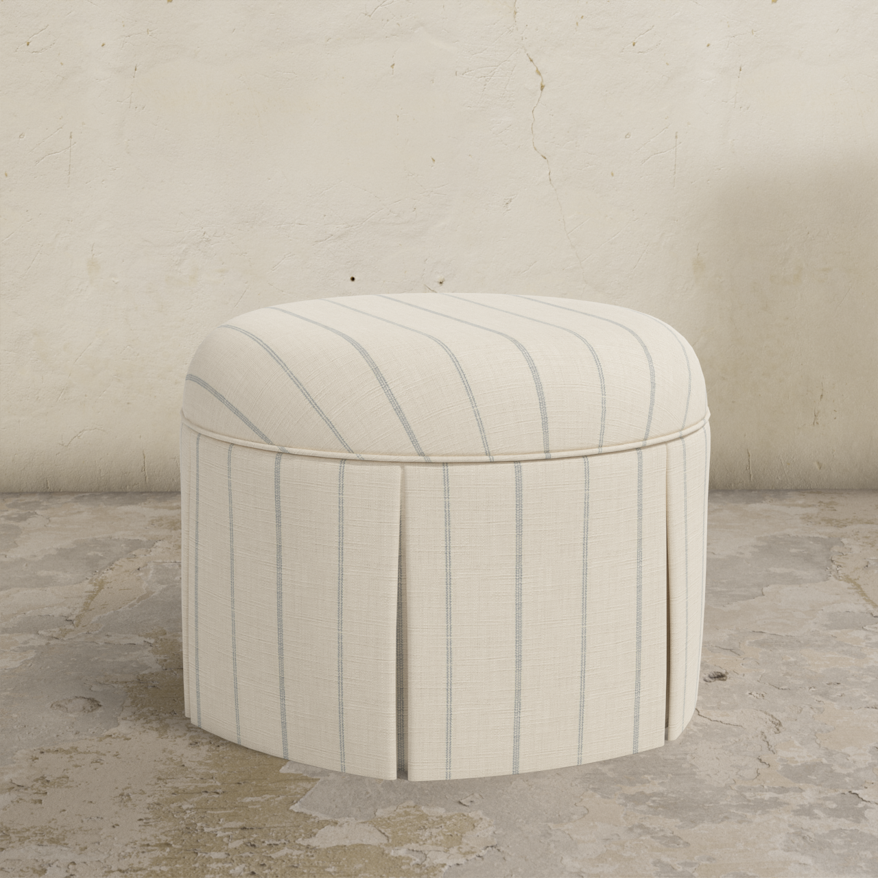 Ely Skirted Ottoman