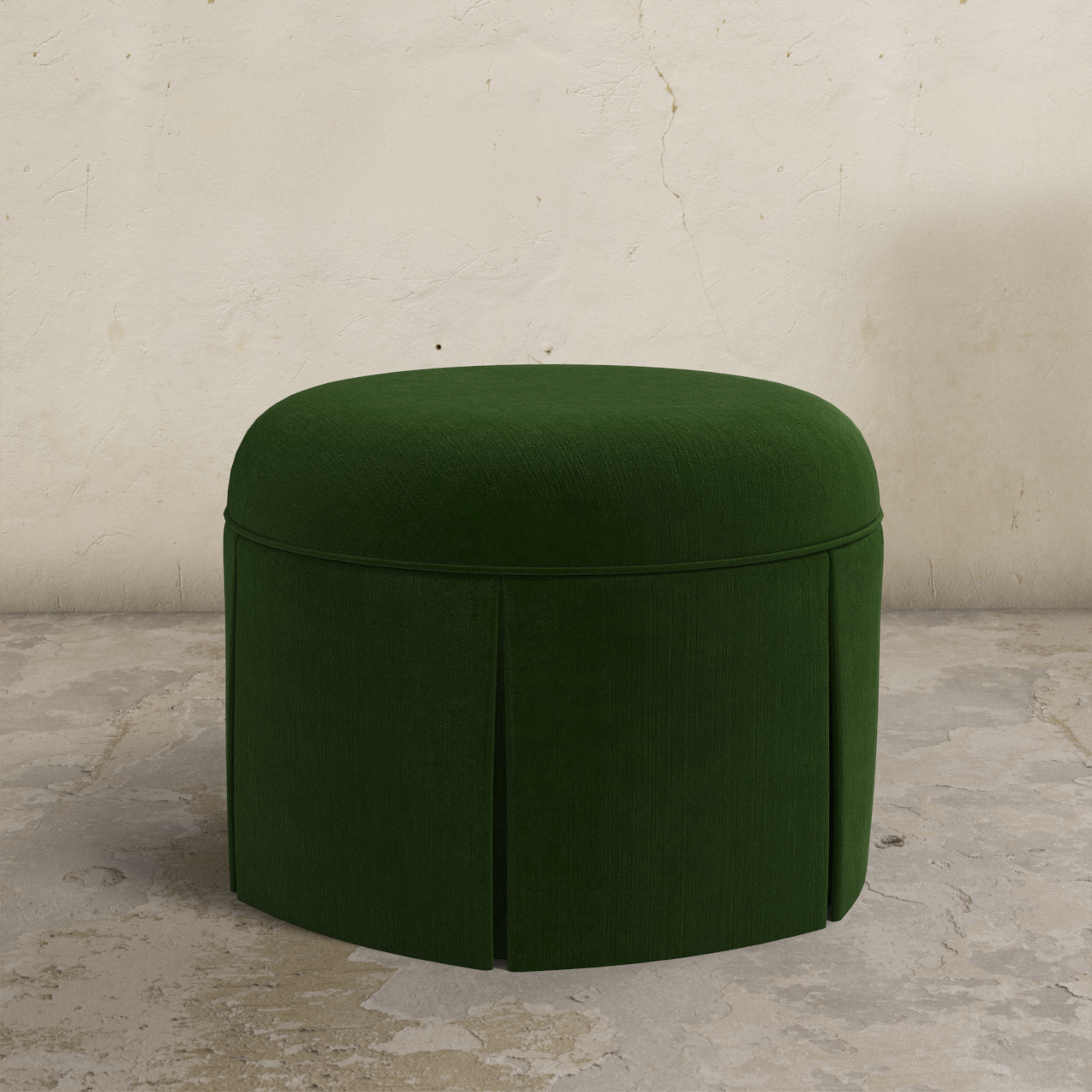 Ely Skirted Ottoman