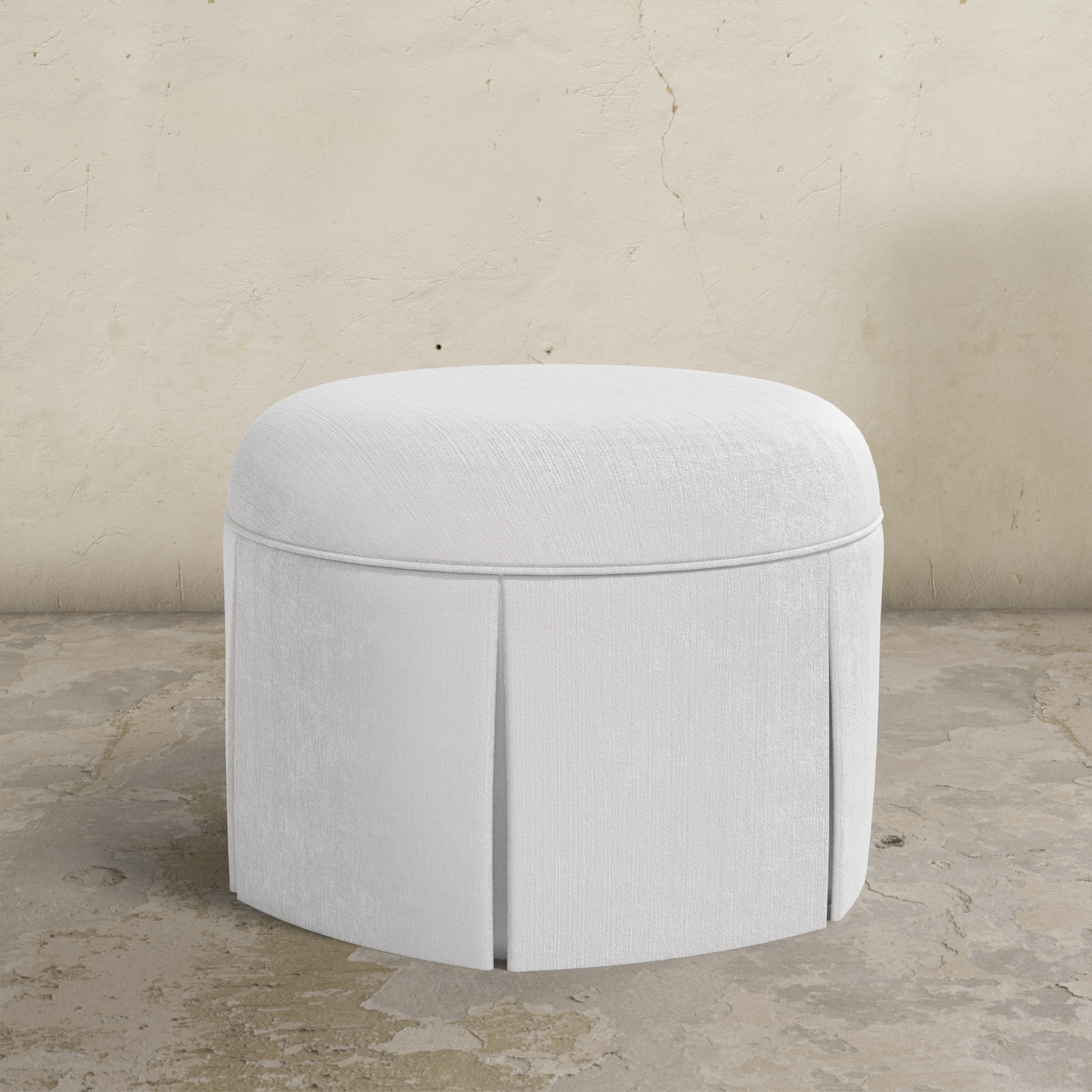 Ely Skirted Ottoman