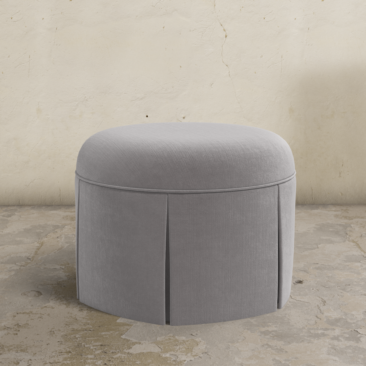 Ely Skirted Ottoman