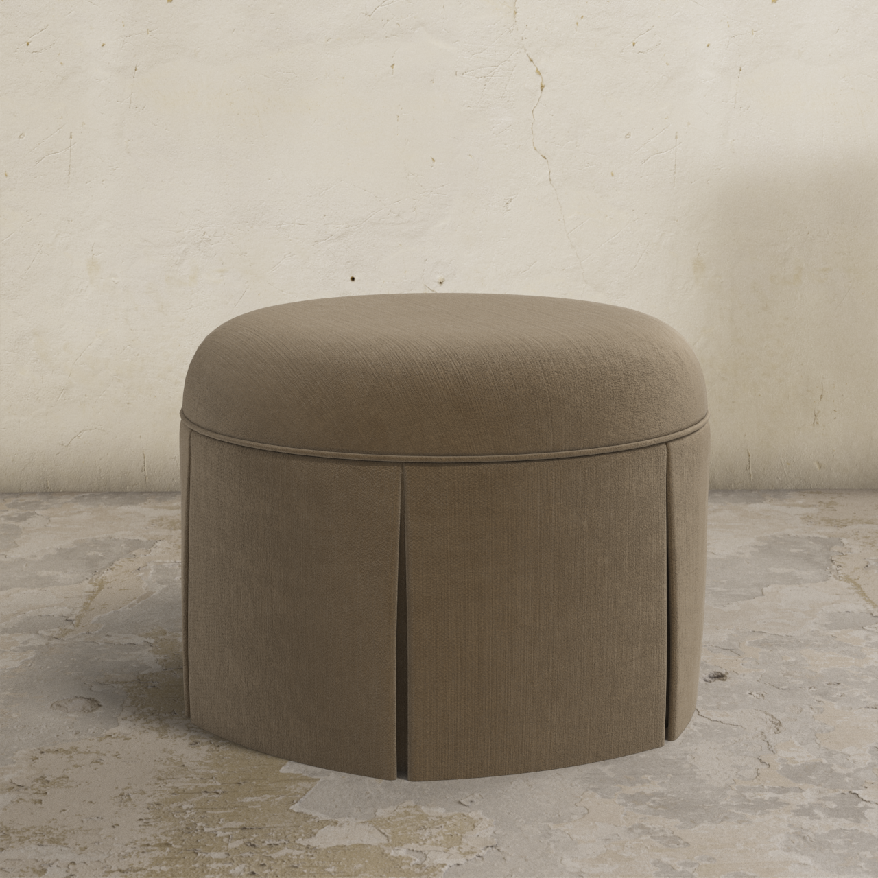 Ely Skirted Ottoman