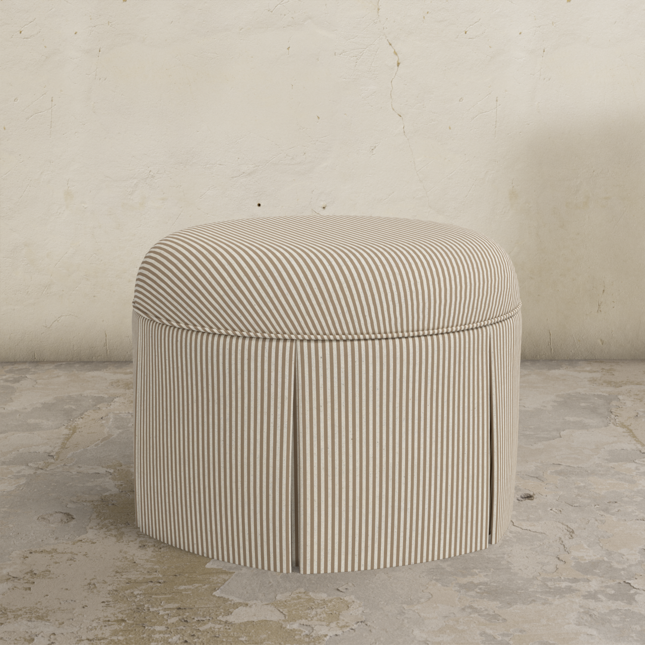 Ely Skirted Ottoman