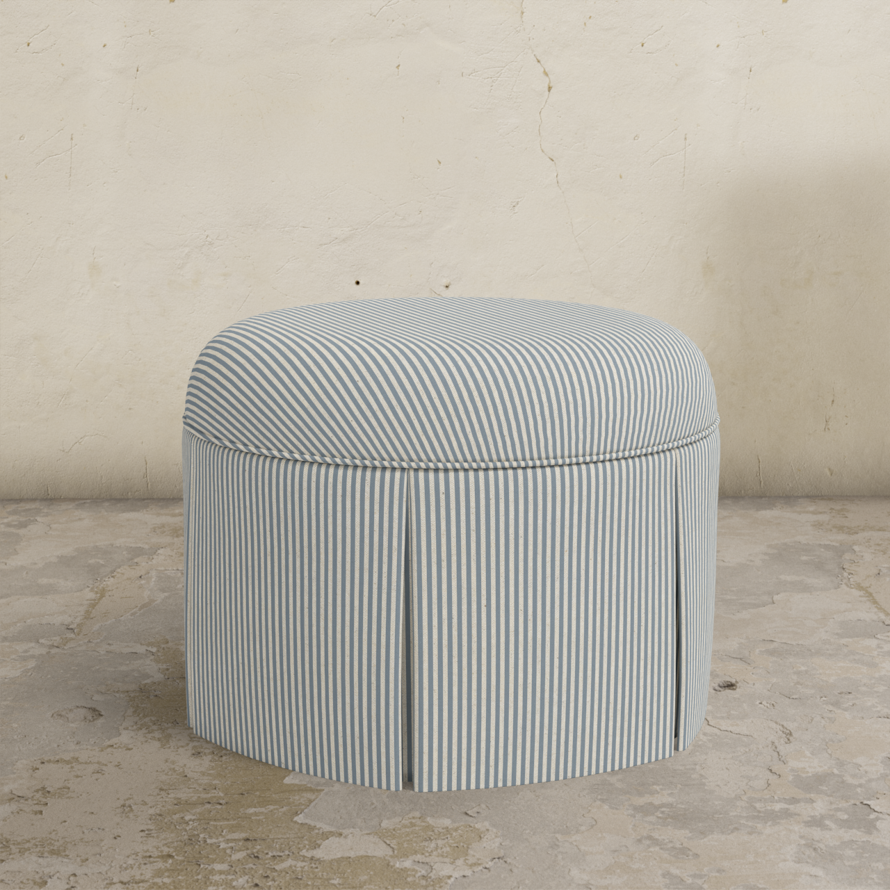 Ely Skirted Ottoman