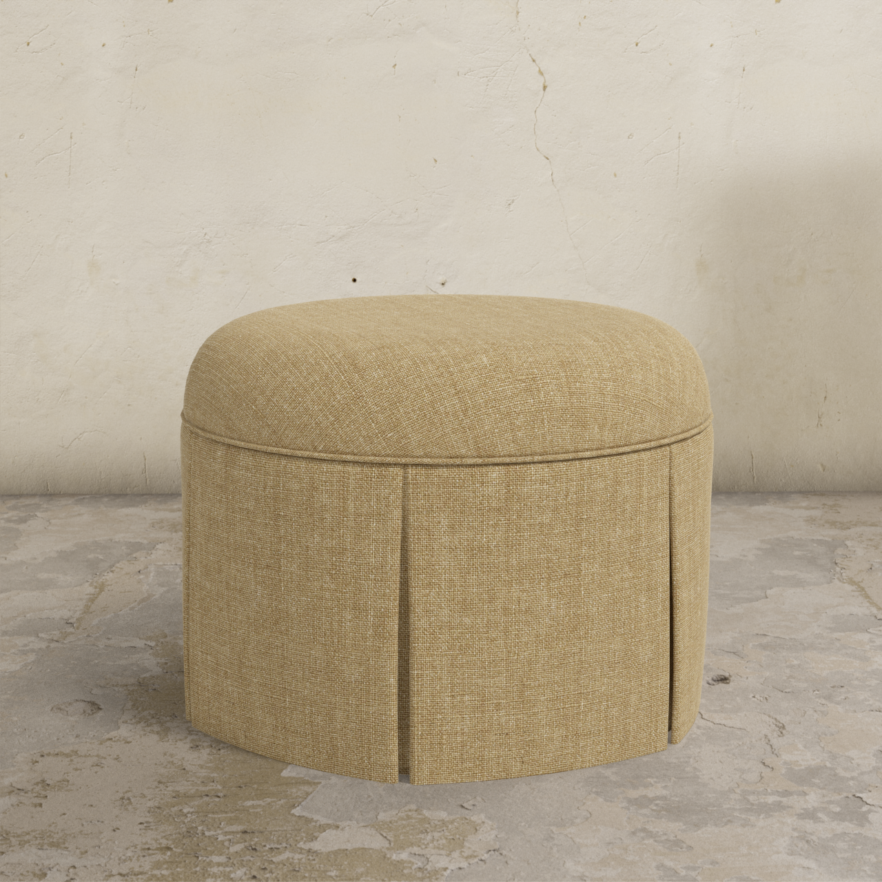 Ely Skirted Ottoman