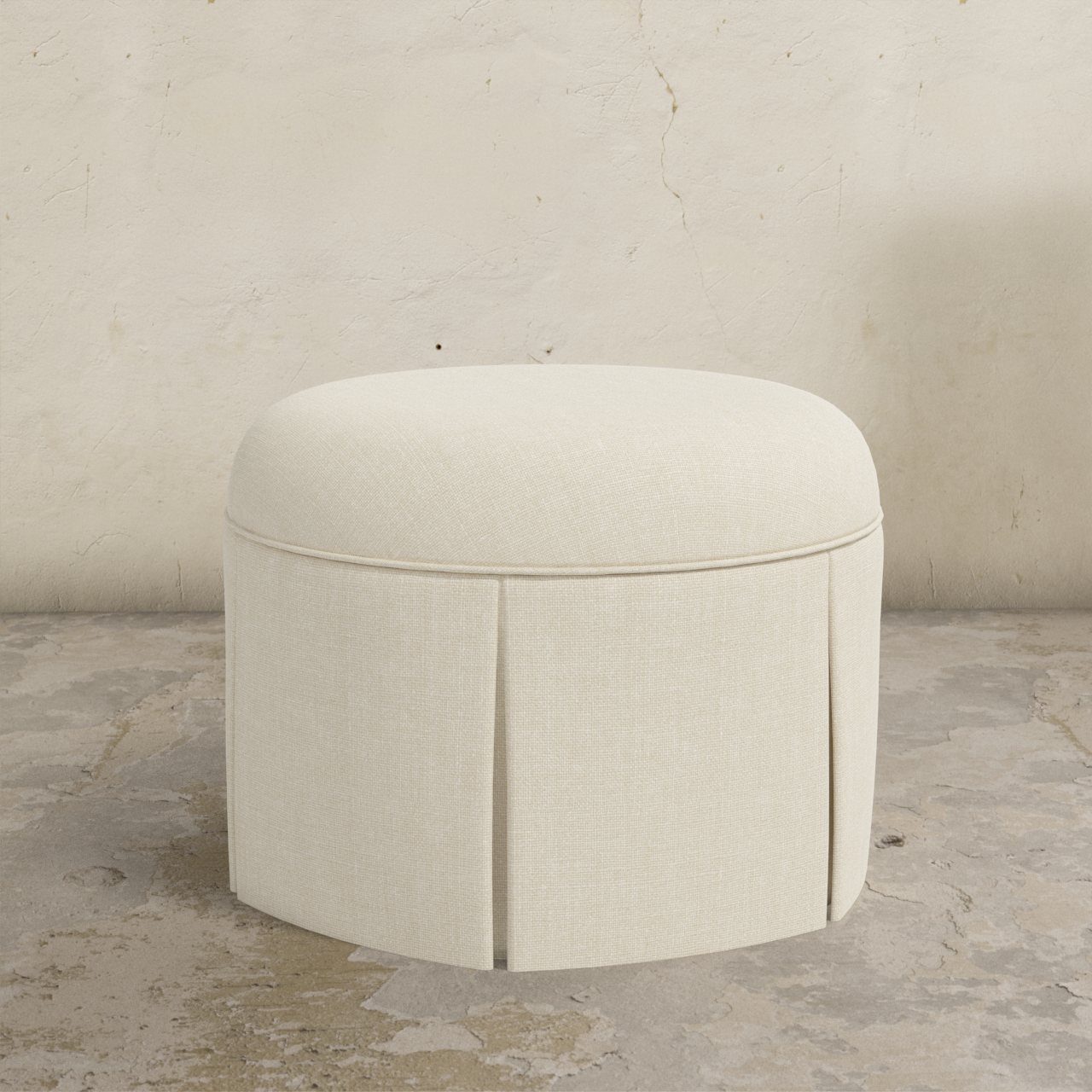 Ely Skirted Ottoman