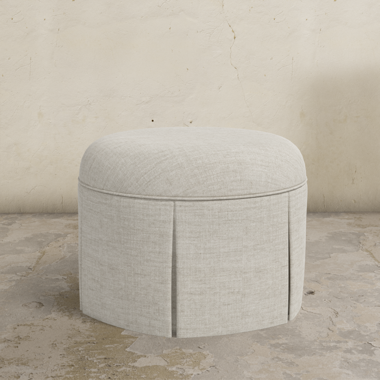 Ely Skirted Ottoman