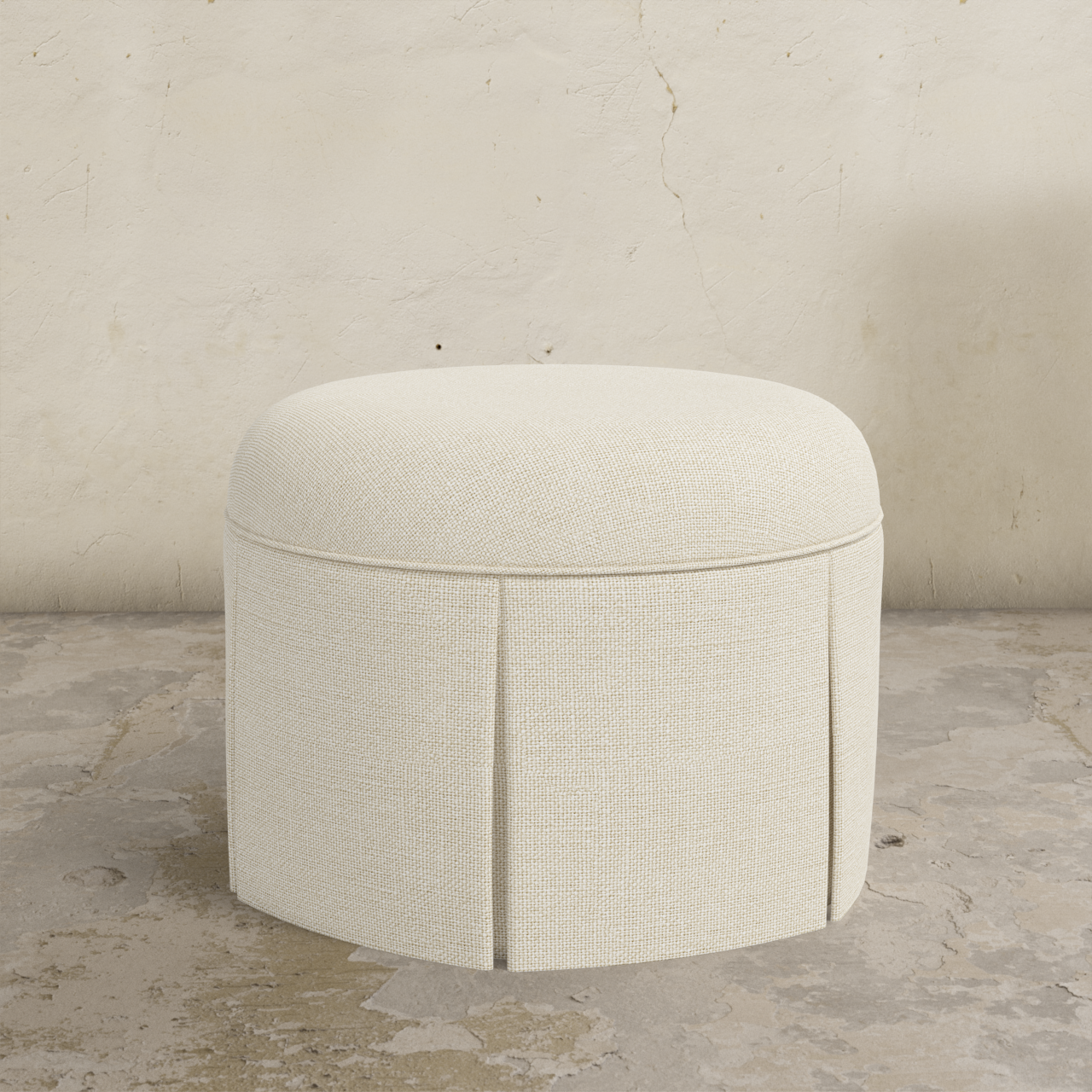 Ely Skirted Ottoman