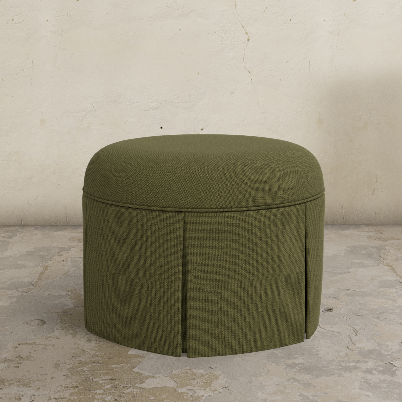 Ely Skirted Ottoman