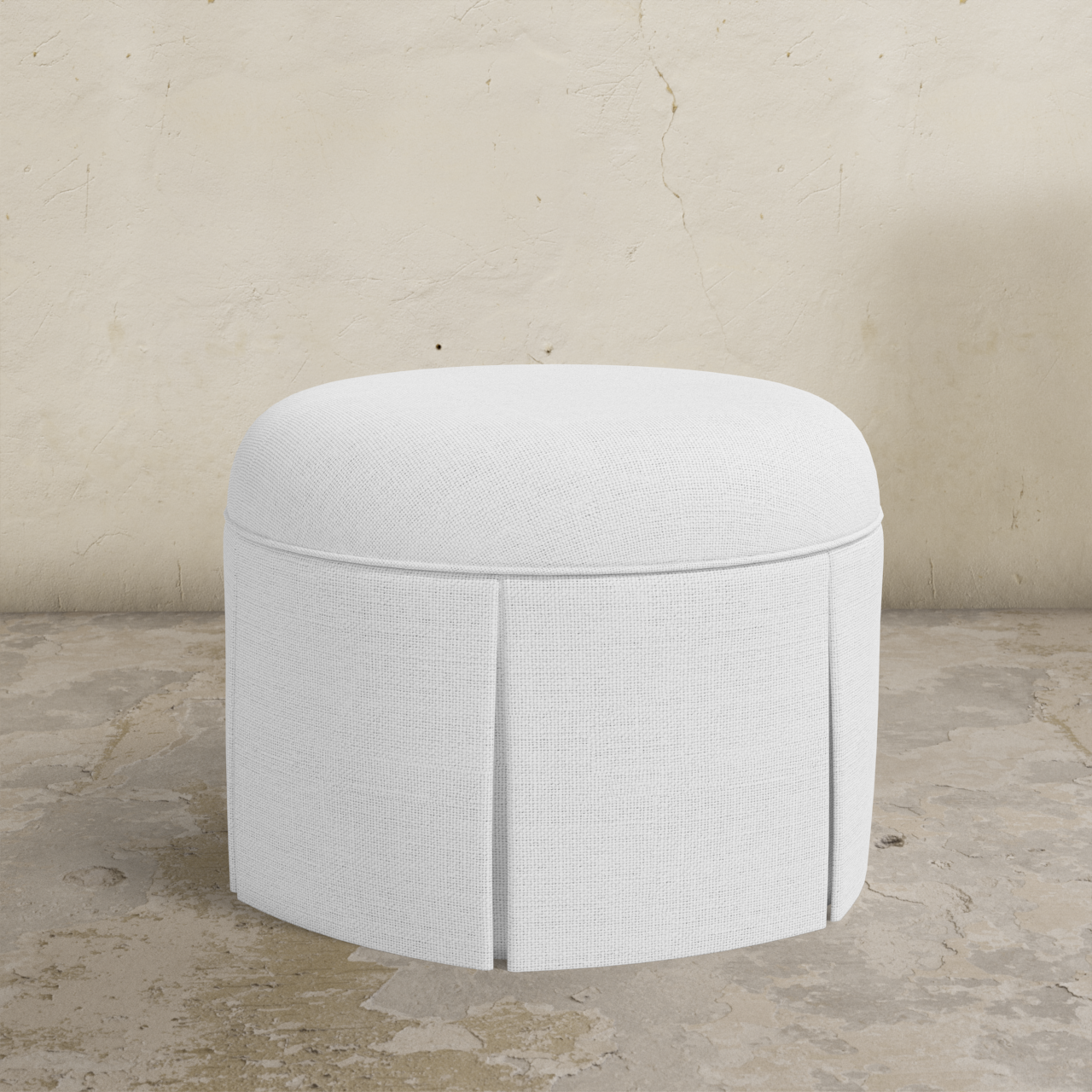 Ely Skirted Ottoman